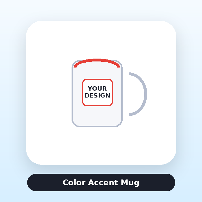 Color Accent Mug ready for custom artwork