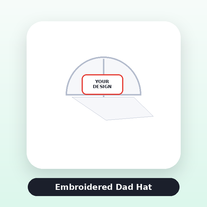 Embroidered Dad Hat ready for custom artwork