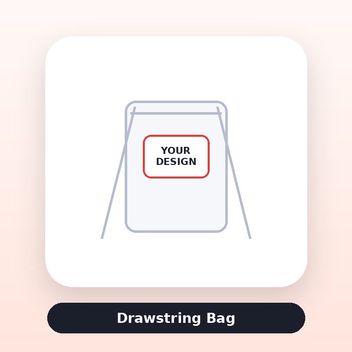 Drawstring Bag ready for custom artwork