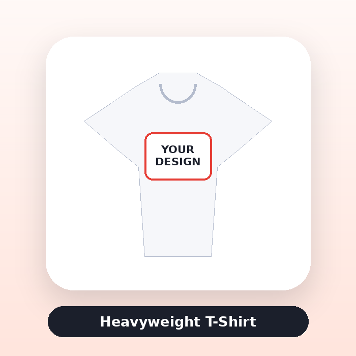 Heavyweight T-Shirt ready for custom artwork