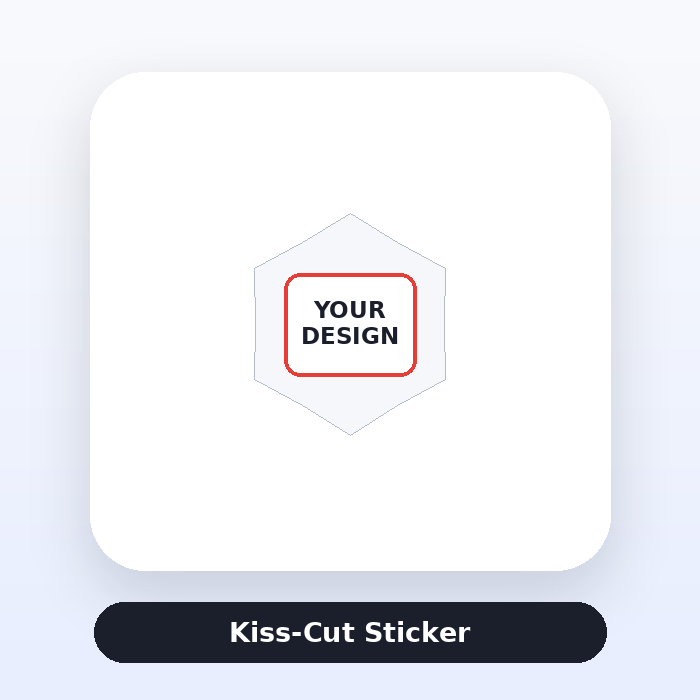 Kiss-Cut Sticker ready for custom artwork