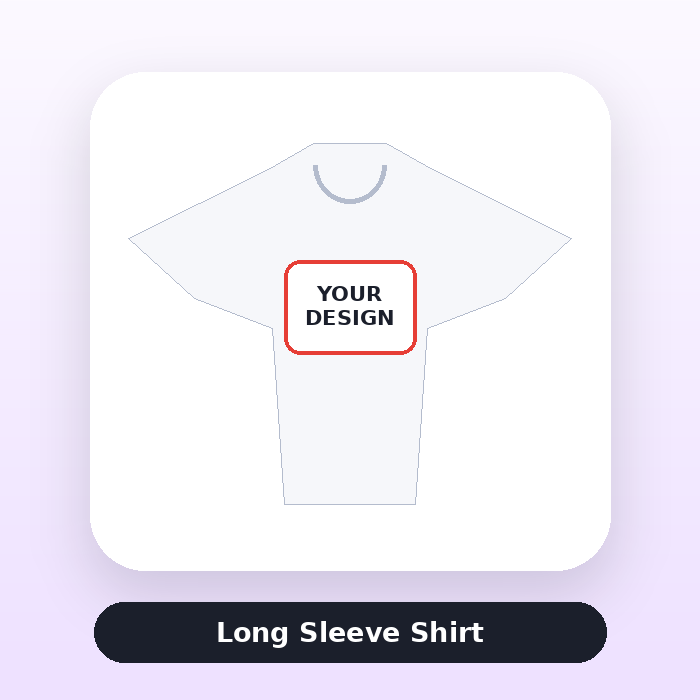 Long Sleeve Shirt ready for custom artwork