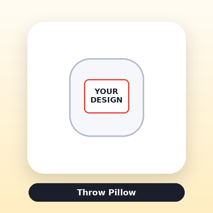 Throw Pillow ready for custom artwork