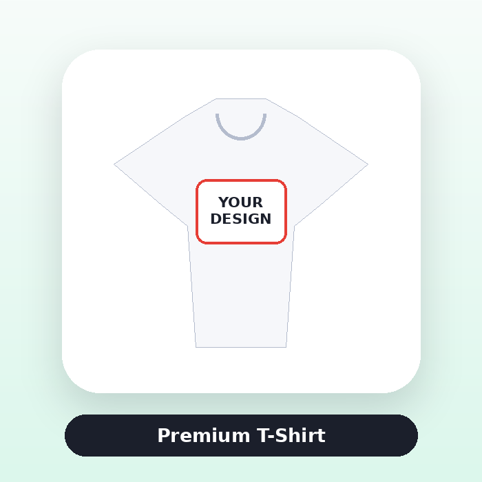 Premium T-Shirt ready for custom artwork