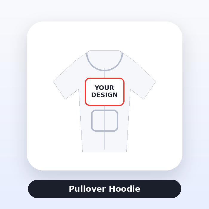 Pullover Hoodie ready for custom artwork