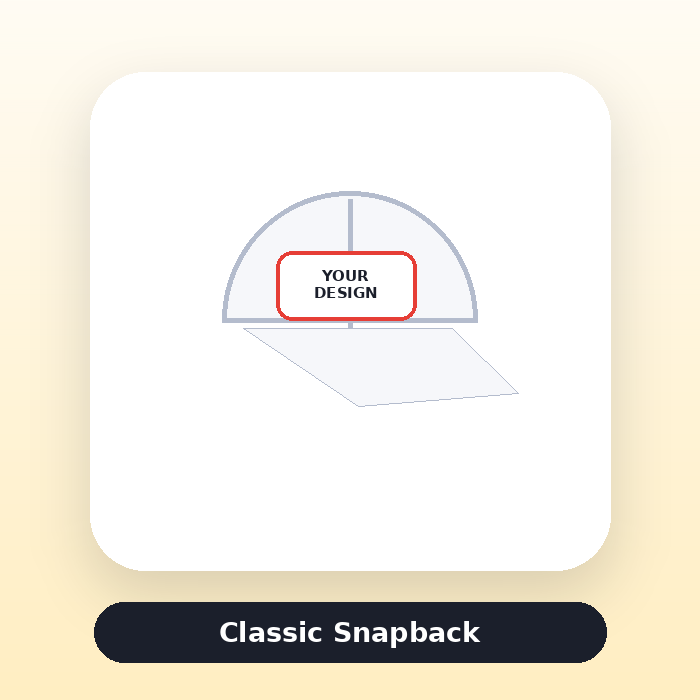 Classic Snapback ready for custom artwork