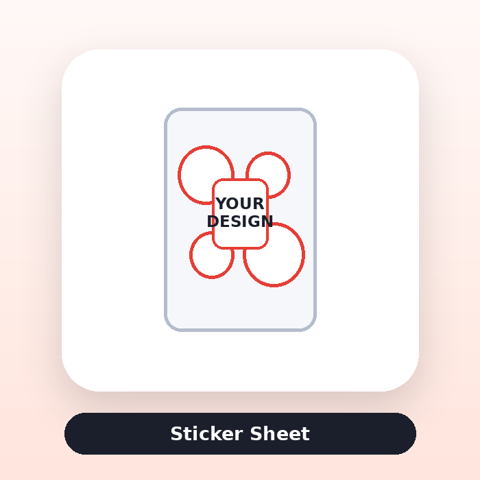 Sticker Sheet ready for custom artwork