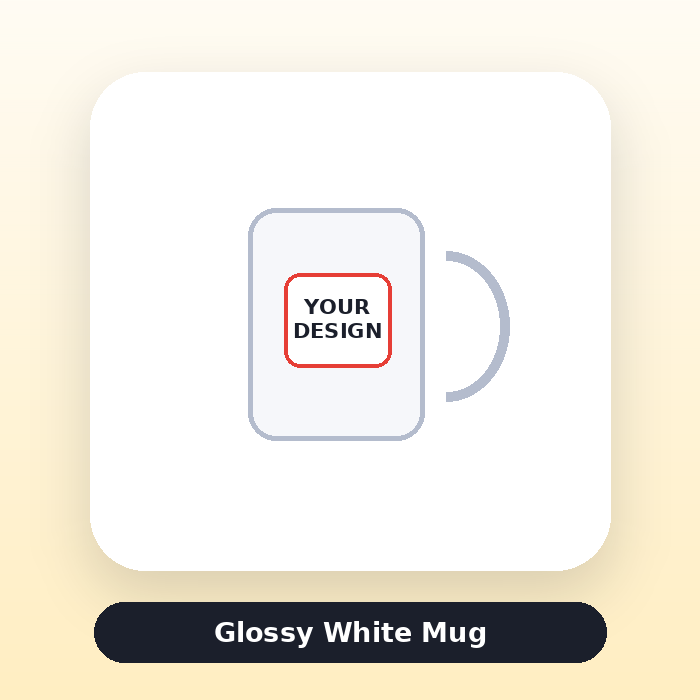 Glossy White Mug ready for custom artwork